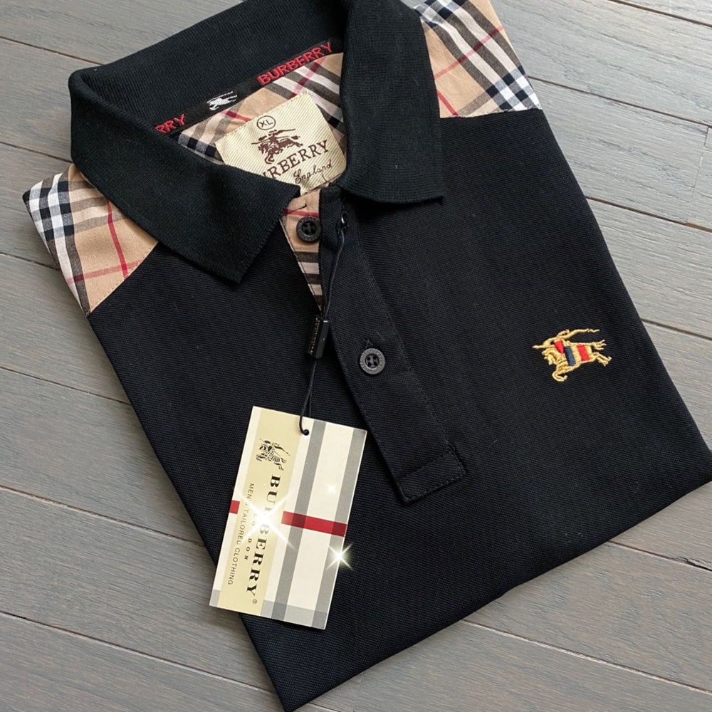 New Mens designer black XL polo shirt